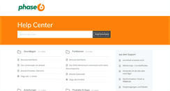 Desktop Screenshot of help.phase-6.de